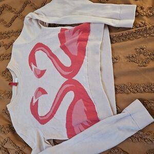 Flamingo Sweater with Pink Design